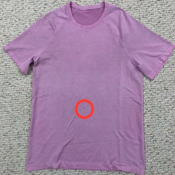 Men's Lululemon Purple Metal Vent Tech Slim Fit Short Sleeve Shirt Size Medium - Picture 5 of 8